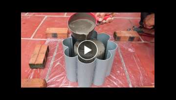 Cement And PVC Pipe - Casting Cement Pots From PVC Pipe
