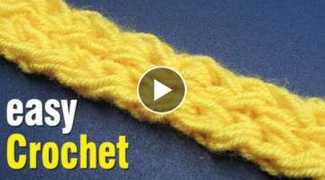 Crochet: How to Crochet a Simple Puff Stitch Cord for beginners