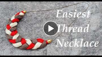 How to make thread necklace at home