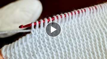 Super Easy Knitting Tunisian Baby Blanket - Tunus işi Çok Kolay Battaniye Yelek Örgü Modeli..