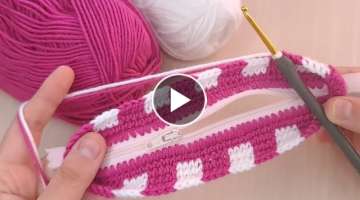 Super Easy Crochet Purse Bag With Zipper 