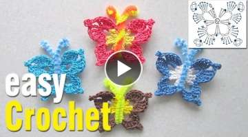 Free crochet butterfly pattern & tutorial.