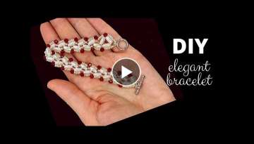 DIY Beaded Bracelet. How to make an elegant bracelet. Beading tutorial.