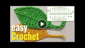 Crochet: How to Crochet a Simple Leaf. Free leaf pattern.