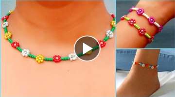 How To Make / Simple Beaded Flower Bracelet