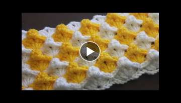 How to crochet - easy baby blanket - knitting crochet - İlkay'ın Örgü Modelleri