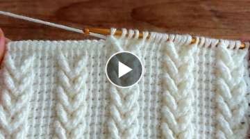 Super Easy Knitting Tunisian Baby Blanket - Tunus işi Muhteşem Battaniye Yelek Örgü Modeli..