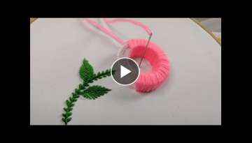 3d Very Easy Hand Embroidery flower design idea