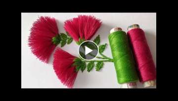 Hand Embroidery flower design tutorial.Amazing 