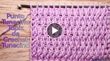 Cómo Tejer el Punto Tunecino Tapiz de Crochet Tunecino Paso a Paso