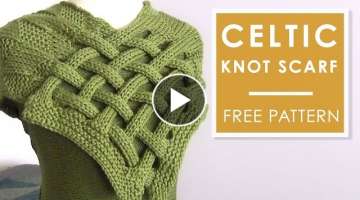 Braided Celtic Knot Scarf Knitting Pattern