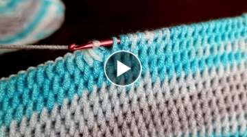 Super Easy Knitting Tunisian Baby Blanket